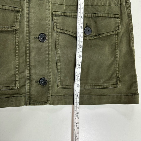 NWT Lucky Brand Green Chambray Utility Jacket Women’s Small Petite Zip Button - Picture 7 of 8